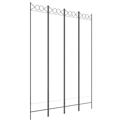 Berkfield 4-Panel Room Divider White 160x220 cm Fabric