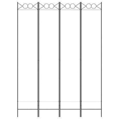 Berkfield 4-Panel Room Divider White 160x220 cm Fabric