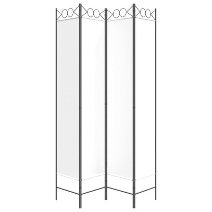Berkfield 4-Panel Room Divider White 160x220 cm Fabric