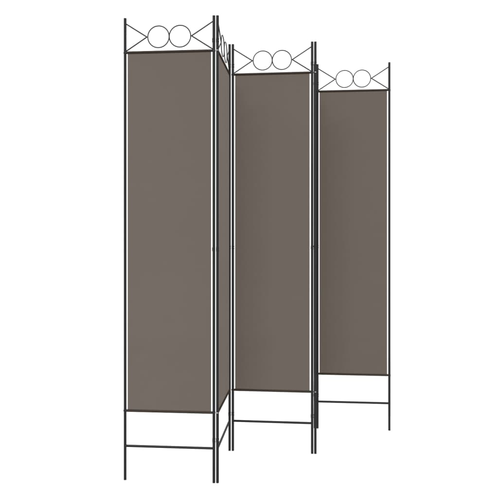 Berkfield 5-Panel Room Divider Anthracite 200x220 cm Fabric