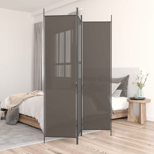 Berkfield 3-Panel Room Divider Anthracite 150x200 cm Fabric