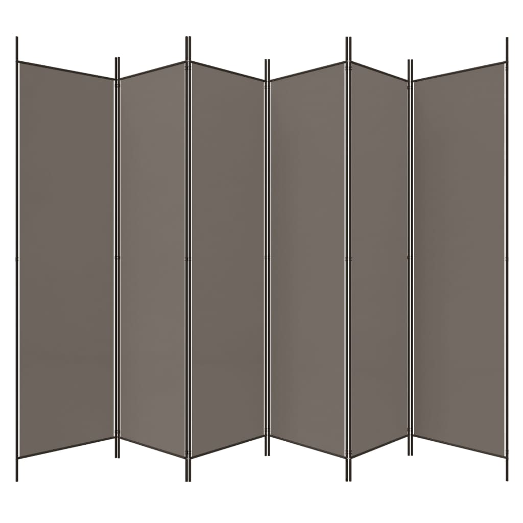 Berkfield 6-Panel Room Divider Anthracite 300x220 cm Fabric