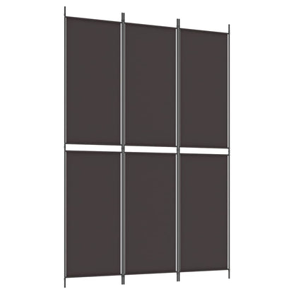 Berkfield 3-Panel Room Divider Brown 150x220 cm Fabric