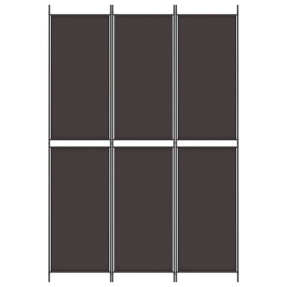 Berkfield 3-Panel Room Divider Brown 150x220 cm Fabric