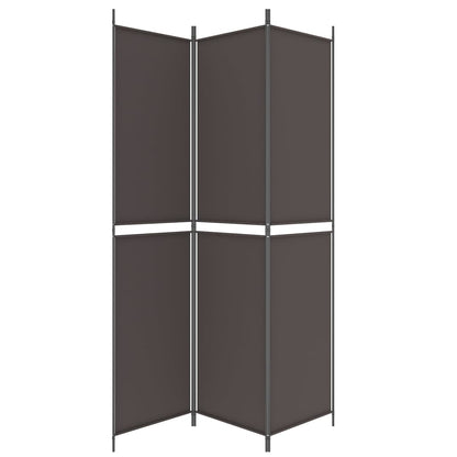 Berkfield 3-Panel Room Divider Brown 150x220 cm Fabric