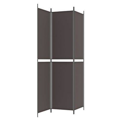 Berkfield 3-Panel Room Divider Brown 150x220 cm Fabric