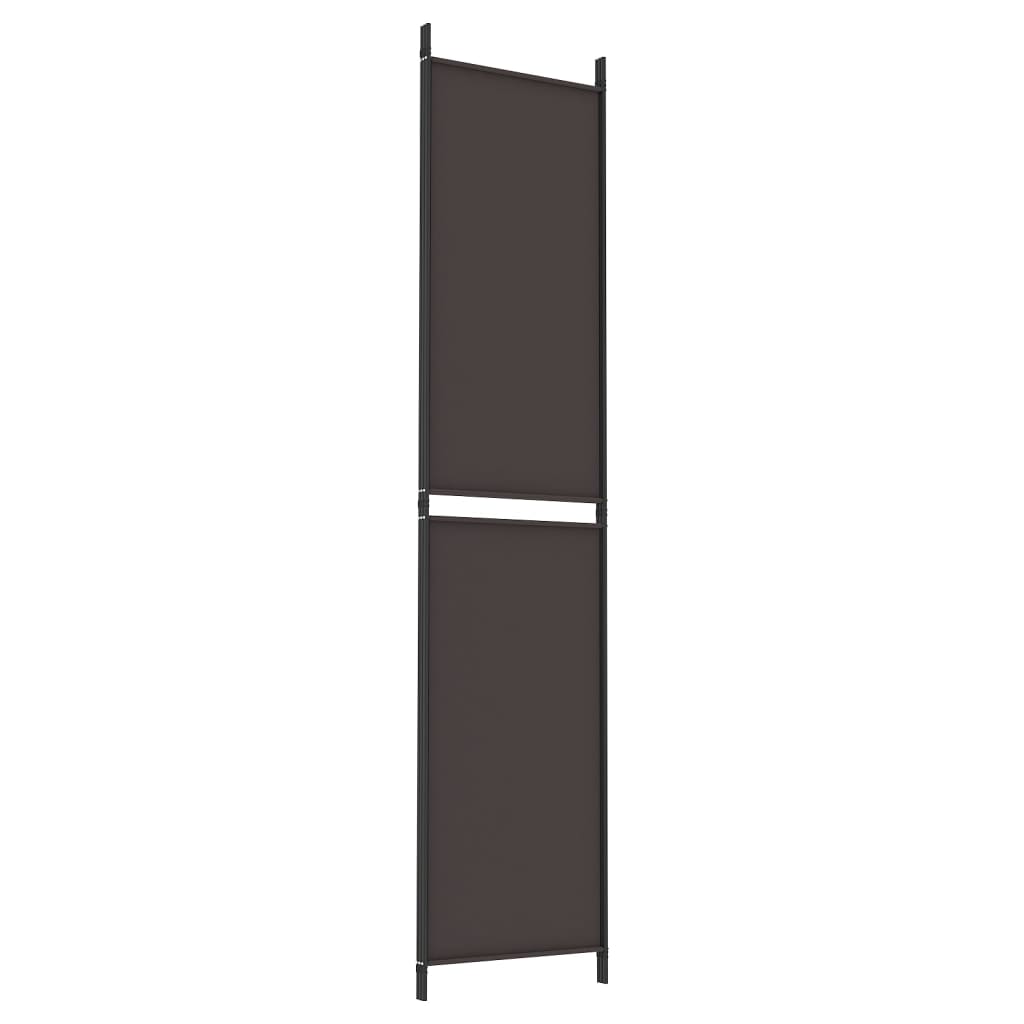 Berkfield 3-Panel Room Divider Brown 150x220 cm Fabric