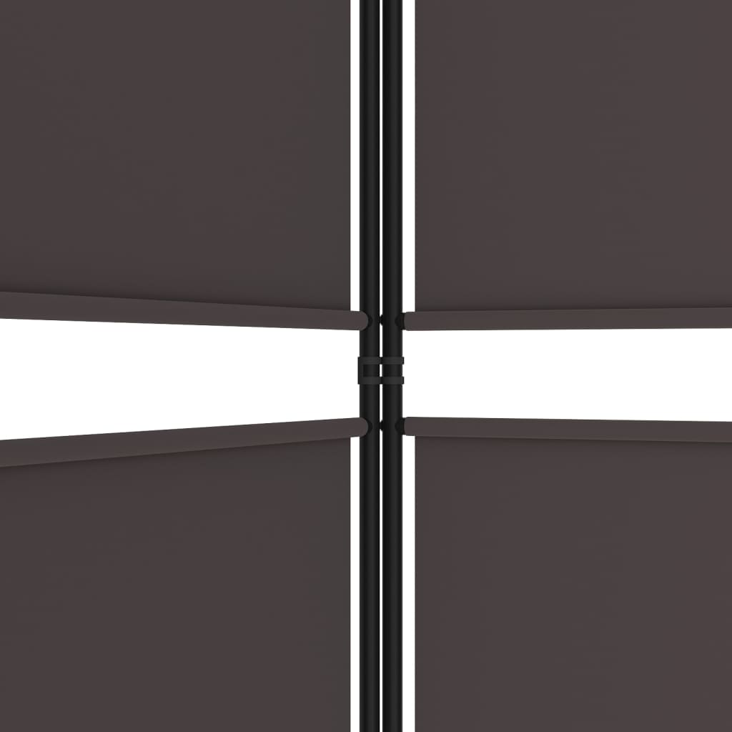 Berkfield 6-Panel Room Divider Brown 300x220 cm Fabric