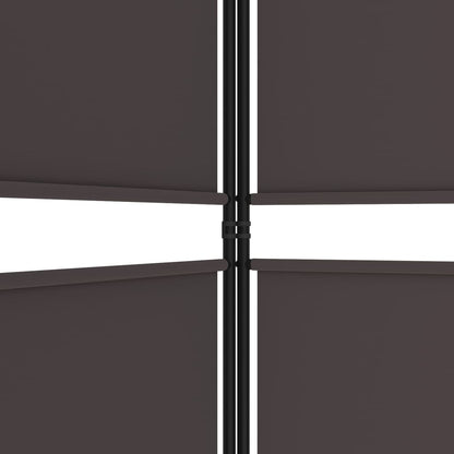 Berkfield 6-Panel Room Divider Brown 300x220 cm Fabric