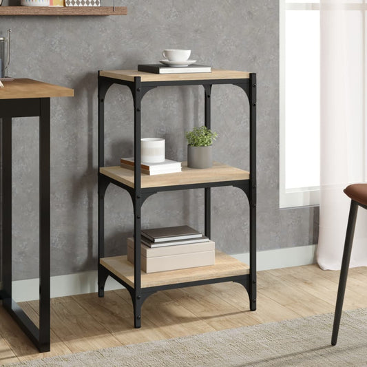 Berkfield Book Cabinet Sonoma Oak 40x33x70.5 cm Engineered Wood and Steel
