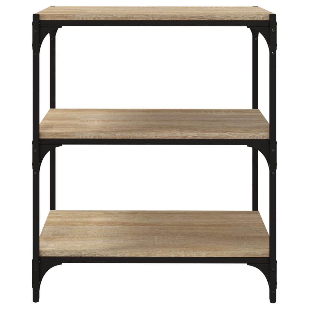 Berkfield Book Cabinet Sonoma Oak 60x33x70.5 cm Engineered Wood and Steel