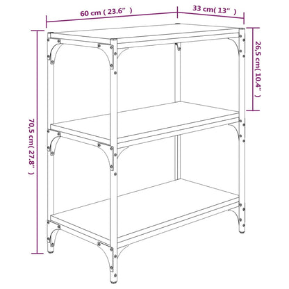 Berkfield Book Cabinet Sonoma Oak 60x33x70.5 cm Engineered Wood and Steel
