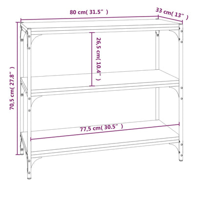 Berkfield Book Cabinet Grey Sonoma 80x33x70.5 cm Engineered Wood and Steel