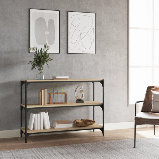 Berkfield Book Cabinet Sonoma Oak 100x33x70.5 cm Engineered Wood and Steel