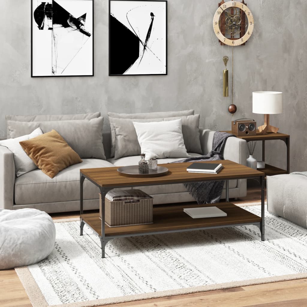 Berkfield Coffee Table Brown Oak 100x50x40 cm Engineered Wood