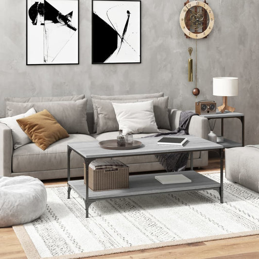 Berkfield Coffee Table Grey Sonoma 80x50x40 cm Engineered Wood