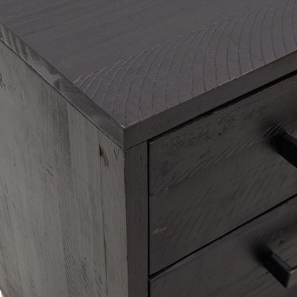 Berkfield Bedside Cabinet Black 36x30x45 cm Solid Pinewood