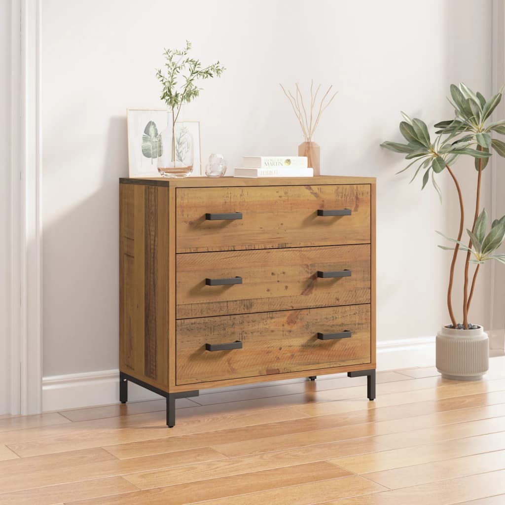 Berkfield Chest of Drawers 75x35x70 cm Solid Pinewood