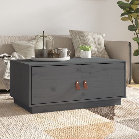 Berkfield Coffee Table Grey 80x50x35 cm Solid Wood Pine
