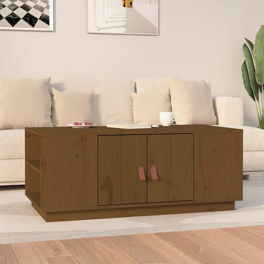 Berkfield Coffee Table Honey Brown 100x50x41 cm Solid Wood Pine