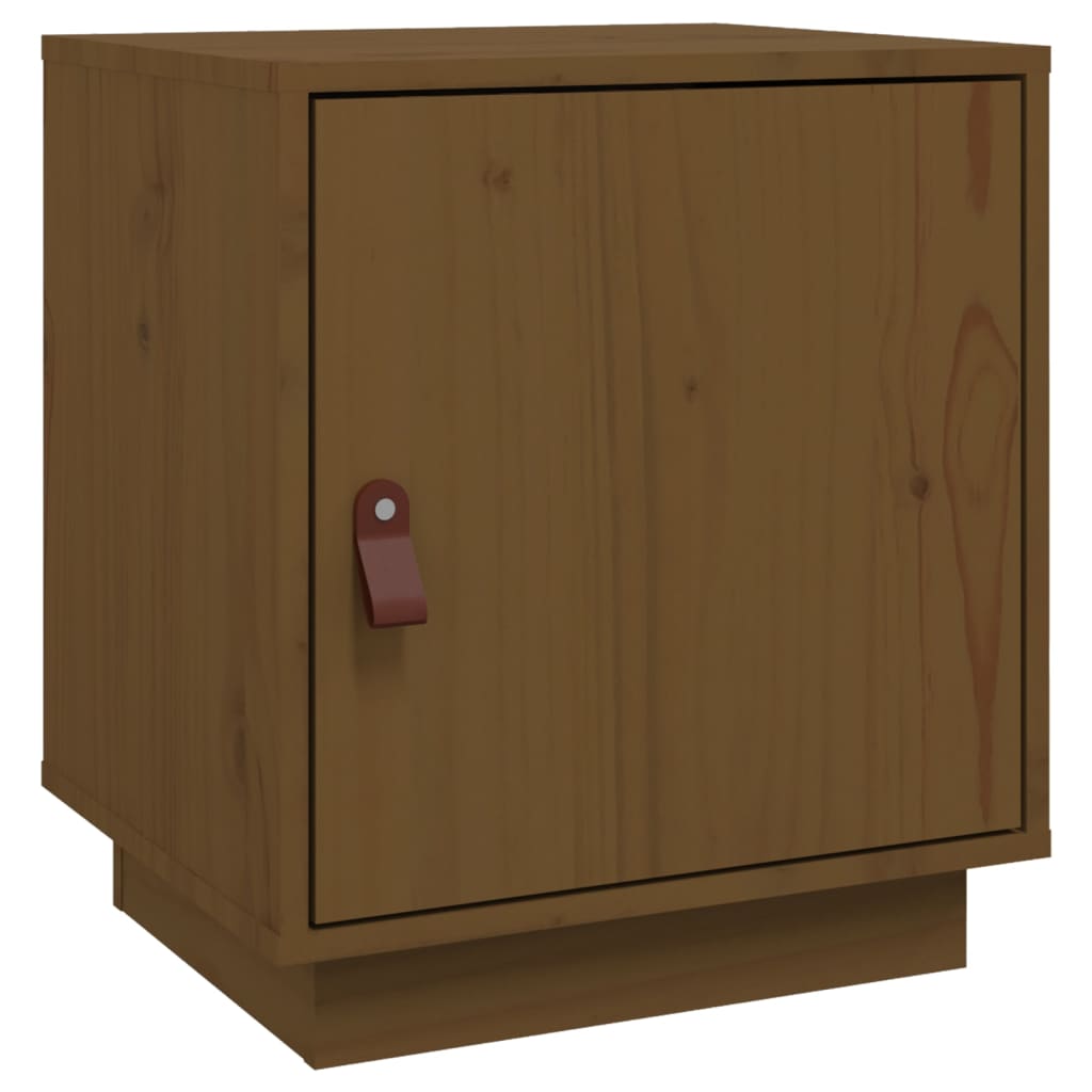Berkfield Bedside Cabinet Honey Brown 40x34x45 cm Solid Wood Pine