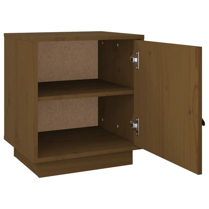 Berkfield Bedside Cabinet Honey Brown 40x34x45 cm Solid Wood Pine