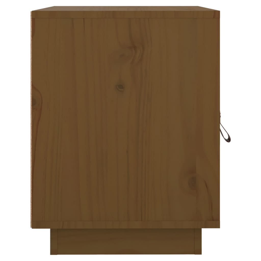 Berkfield Bedside Cabinet Honey Brown 40x34x45 cm Solid Wood Pine