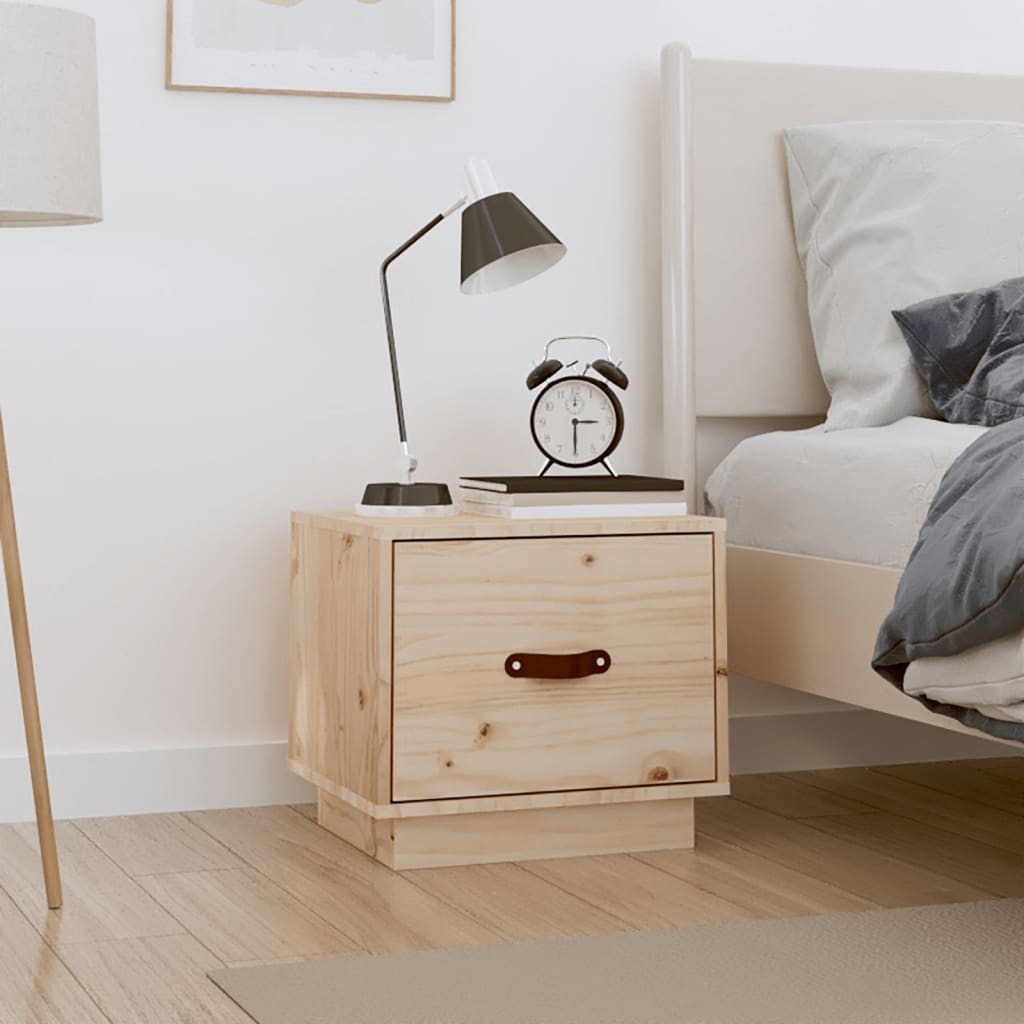 Berkfield Bedside Cabinet 40x34x35 cm Solid Wood Pine