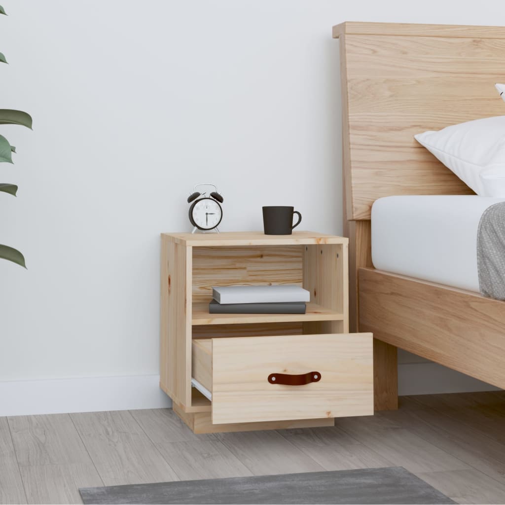 Berkfield Bedside Cabinet 40x34x45 cm Solid Wood Pine