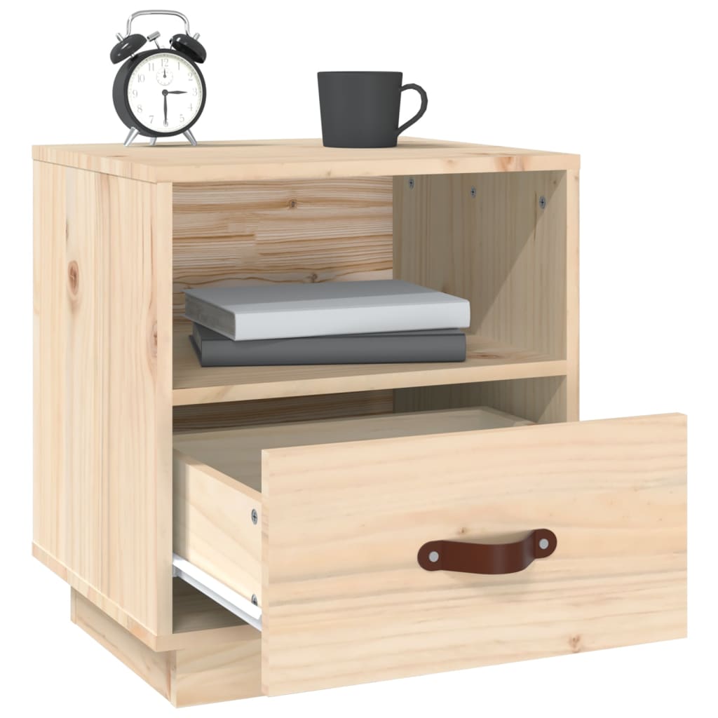 Berkfield Bedside Cabinet 40x34x45 cm Solid Wood Pine