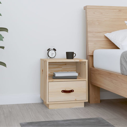 Berkfield Bedside Cabinet 40x34x45 cm Solid Wood Pine