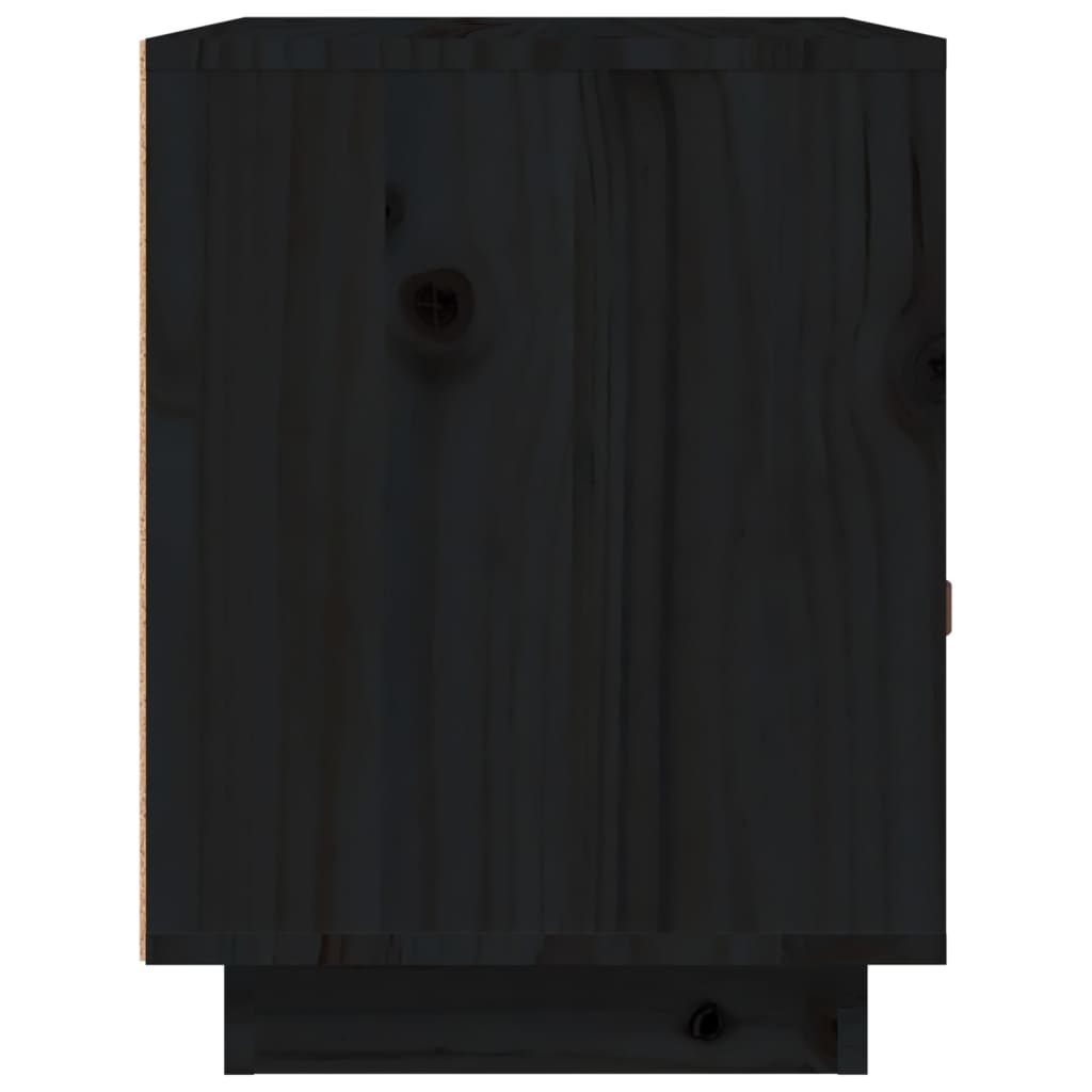 Berkfield Bedside Cabinets 2 pcs Black 40x34x45 cm Solid Wood Pine