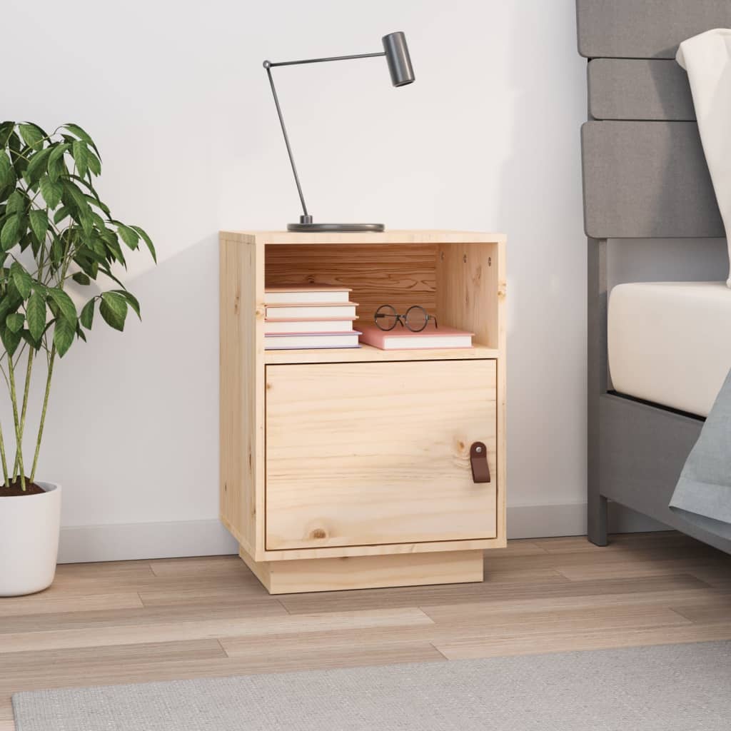 Berkfield Bedside Cabinet 40x34x55 cm Solid Wood Pine