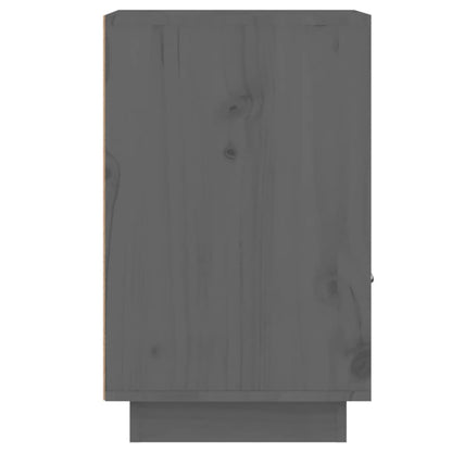 Berkfield Bedside Cabinet Grey 40x34x55 cm Solid Wood Pine