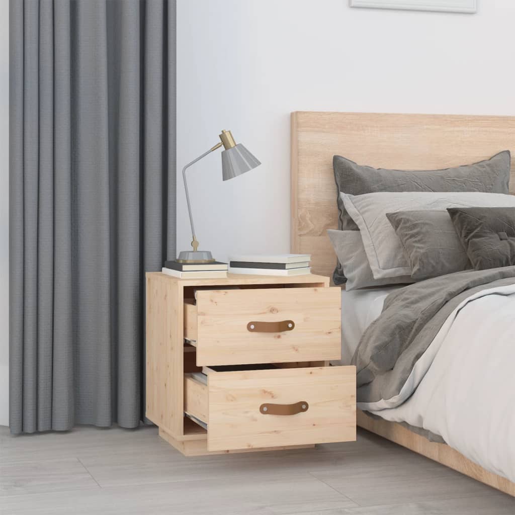 Berkfield Bedside Cabinet 40x34x45 cm Solid Wood Pine