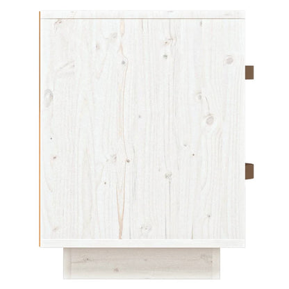 Berkfield Bedside Cabinet White 40x34x45 cm Solid Wood Pine
