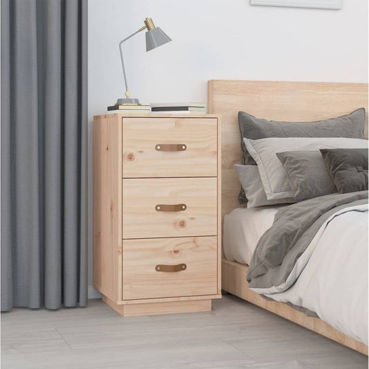 Berkfield Bedside Cabinet 40x40x75 cm Solid Wood Pine