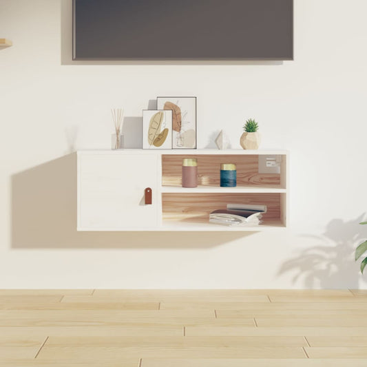 Berkfield Wall Cabinet White 80x30x30 cm Solid Wood Pine