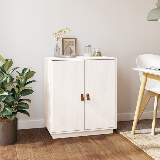 Berkfield Sideboard White 65,5x40x75 cm Solid Wood Pine