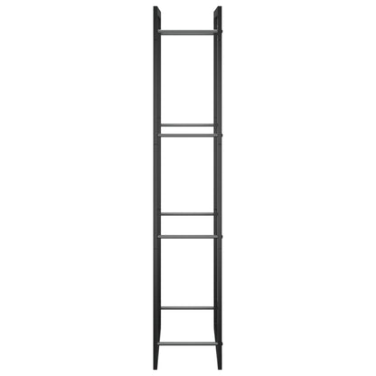 Berkfield Firewood Rack Matt Black 50x28x132 cm Steel