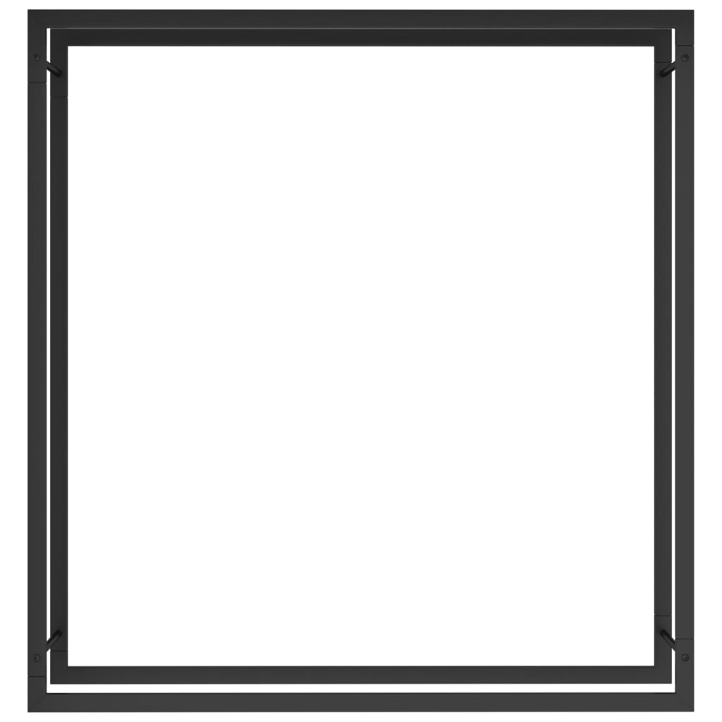 Berkfield Firewood Rack Matt Black 110x28x116 cm Steel