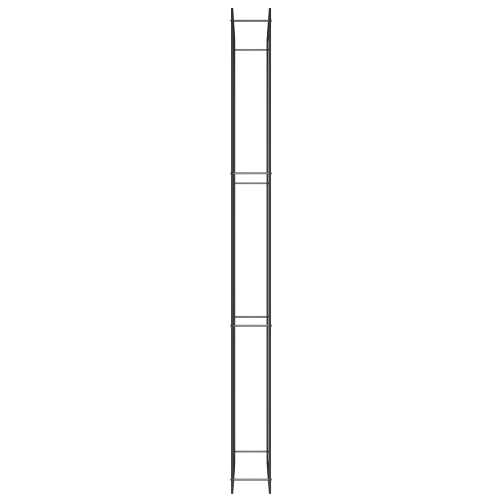 Berkfield Firewood Rack Matt Black 110x28x312 cm Steel