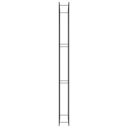 Berkfield Firewood Rack Matt Black 110x28x312 cm Steel