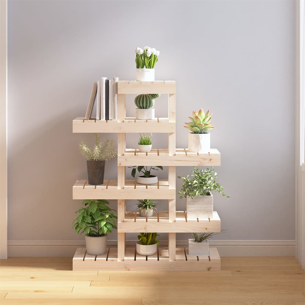 Berkfield Plant Stand 85x25x109.5 cm Solid Wood Pine