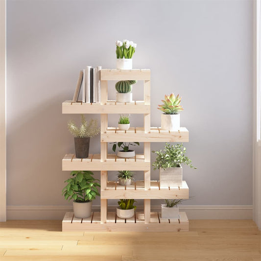 Berkfield Plant Stand 85x25x109.5 cm Solid Wood Pine