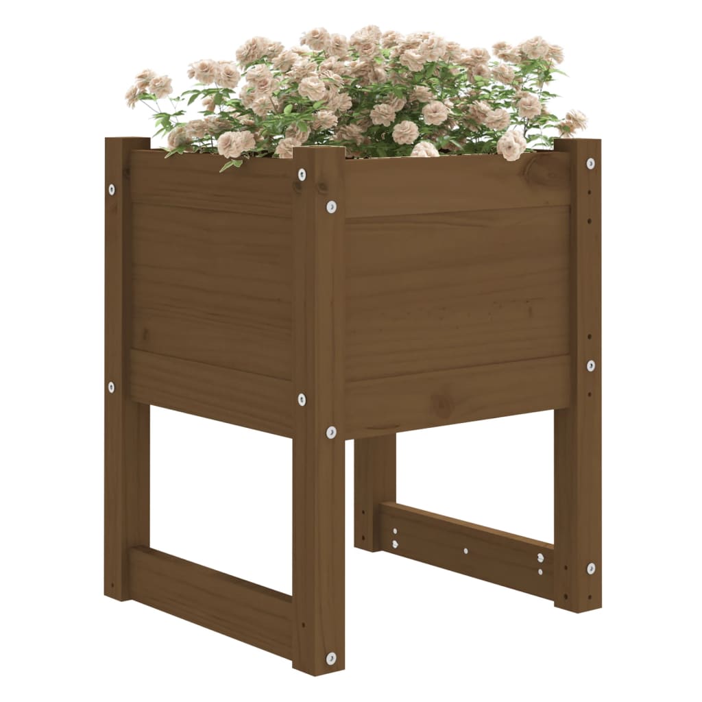 Berkfield Planter Honey Brown 40x40x52.5 cm Solid Wood Pine
