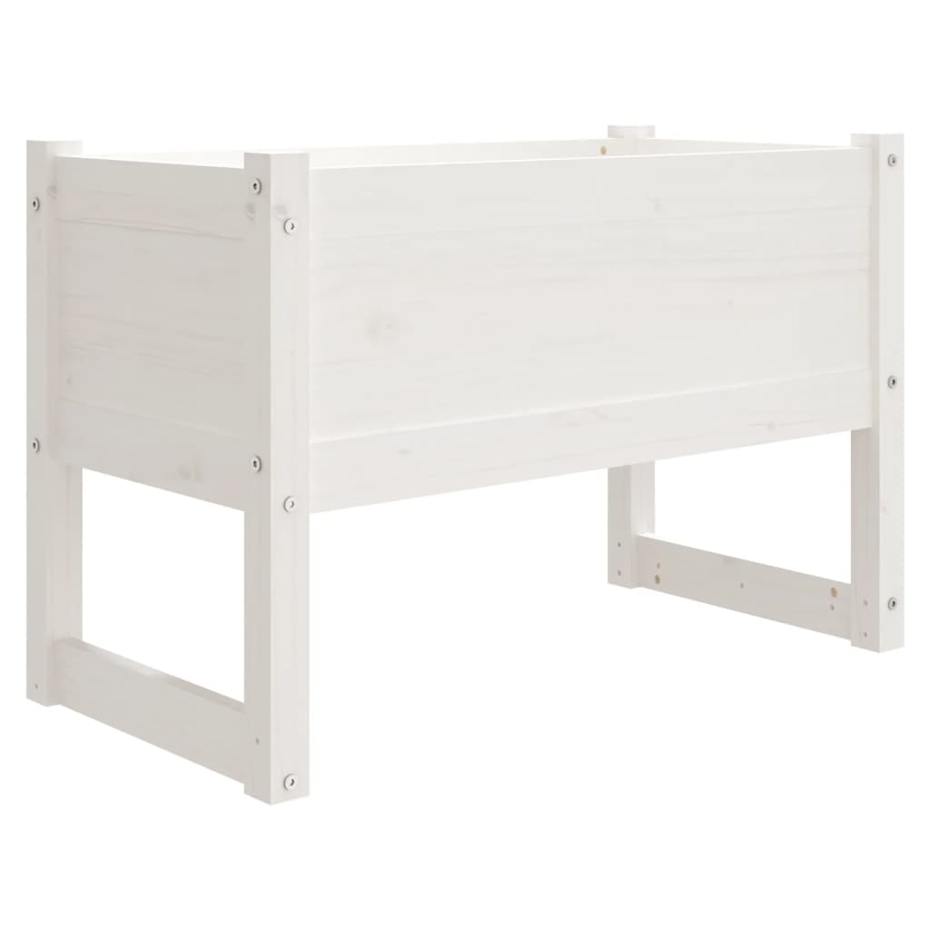 Berkfield Planter White 78x40x52 cm Solid Wood Pine