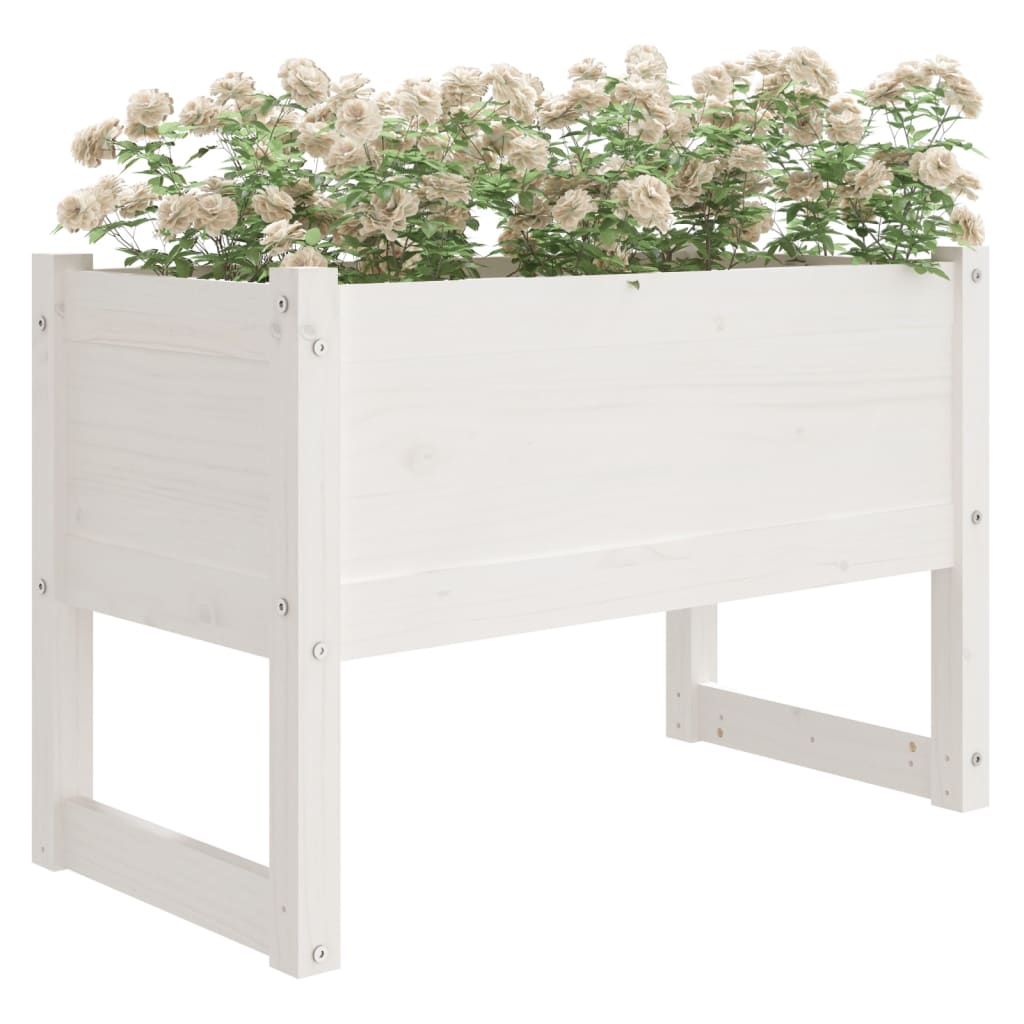 Berkfield Planter White 78x40x52 cm Solid Wood Pine