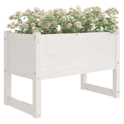 Berkfield Planter White 78x40x52 cm Solid Wood Pine