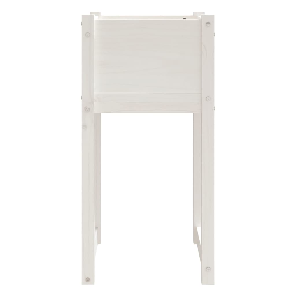 Berkfield Planter White 40x40x81 cm Solid Wood Pine